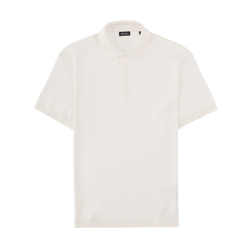 POLO IN COTONE E SETA