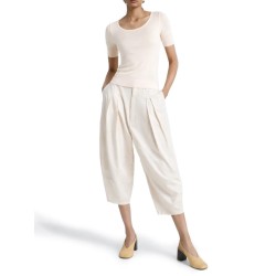 "TROMPE L'OEIL" VISCOSE AND SILK TOP