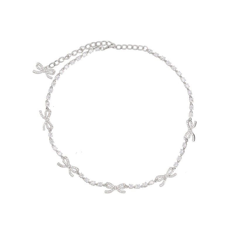 "CRYSTAL BOW" NECKLACE
