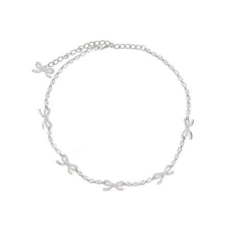 "CRYSTAL BOW" NECKLACE