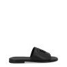 LEATHER SLIDE WITH LOGO