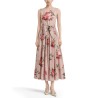ROSE BOUQUET PRINT MIDI DRESS