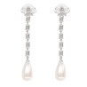 "BOW PEARL DROPLET" EARRINGS