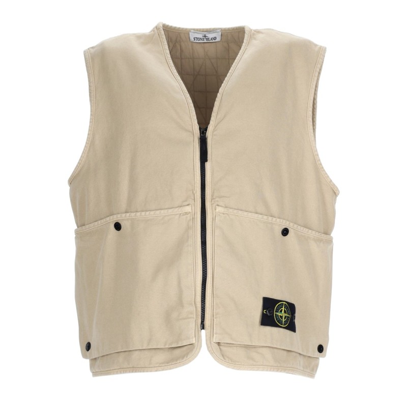 GILET OVERSIZE CON PATCH LOGO