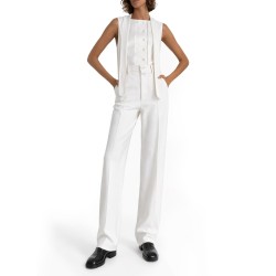 ASYMMETRICAL RIBBED TOP WITH SCARF