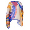 ASYMMETRICAL PAISLEY PRINT PONCHO