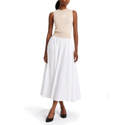 COTTON MIDI SKIRT