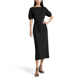 COTTON AND LINEN MIDI DRESS