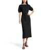 COTTON AND LINEN MIDI DRESS