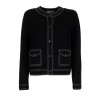 TOPSTITCHED CARDIGAN