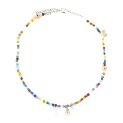 NECKLACE WITH BEADS AND SHELLS