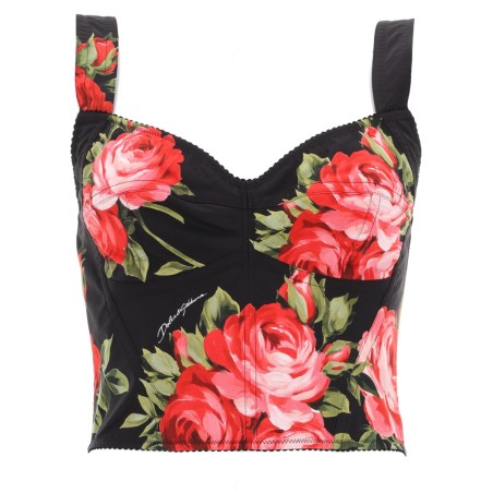 FLORAL PRINT BUSTIER TOP