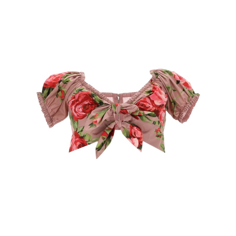 "BOUQUET ROSE" PRINT TOP