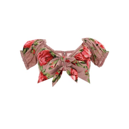 "BOUQUET ROSE" PRINT TOP