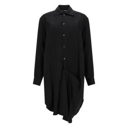 "TUXEDO DRAPE" MIDI DRESS