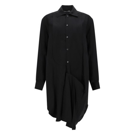 "TUXEDO DRAPE" MIDI DRESS