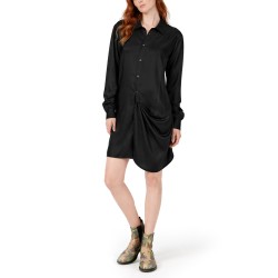 "TUXEDO DRAPE" MIDI DRESS