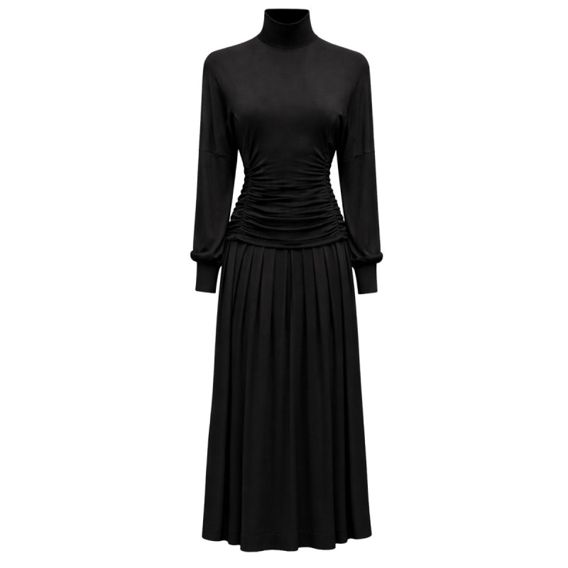 LONG DRESS WITH HIGH NECK