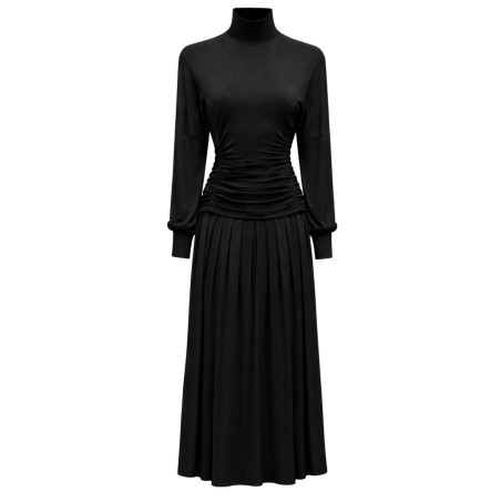 LONG DRESS WITH HIGH NECK