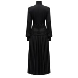 LONG DRESS WITH HIGH NECK