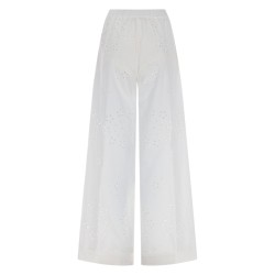 PANTALONE TRAFORATO CON RICAMO SANGALLO