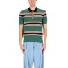 PERFORATED "MERCY STRIPE" POLO SHIRT