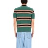 PERFORATED "MERCY STRIPE" POLO SHIRT