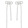 "CRYSTAL DROPLET BOW" EARRINGS