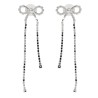 "CRYSTAL DROPLET BOW" EARRINGS