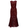 FLORAL LACE MIDI DRESS