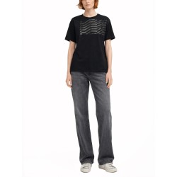 T-SHIRT WITH "FLAG" PRINT