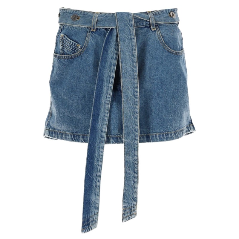 DENIM SKIRT WITH BELT
