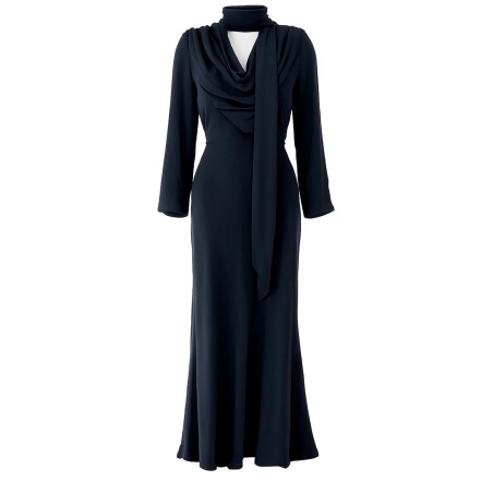 LONG DRAPED DRESS