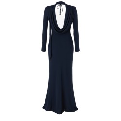 LONG DRAPED DRESS