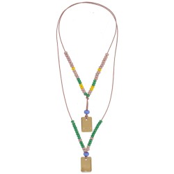 NECKLACE WITH LOGO PLAQUES