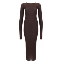 LONG-SLEEVED MIDI DRESS