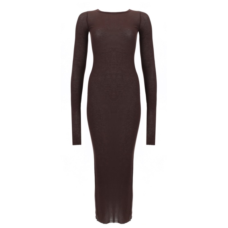 LONG-SLEEVED MIDI DRESS