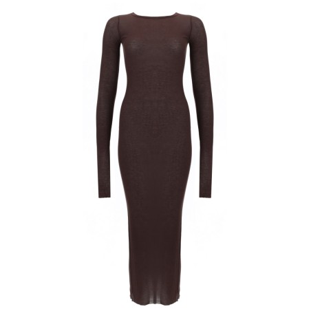 LONG-SLEEVED MIDI DRESS
