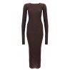 LONG-SLEEVED MIDI DRESS