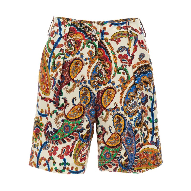 FLORAL PAISLEY PRINT SHORTS
