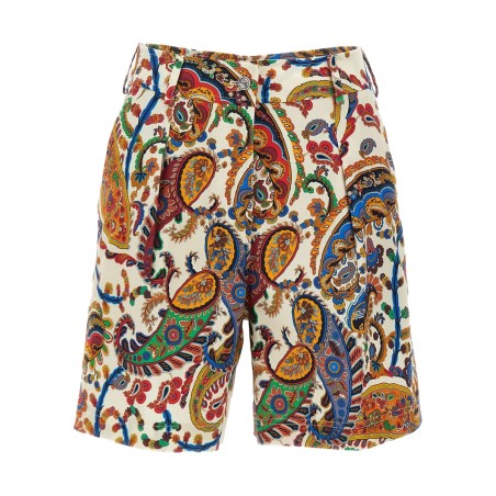 FLORAL PAISLEY PRINT SHORTS