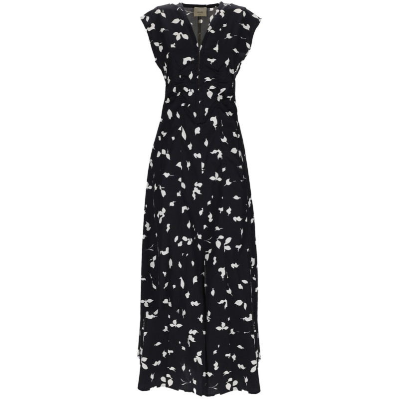 V-NECK LONG DRESS