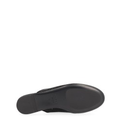 LEATHER SLIPPER WITH RHINESTONES