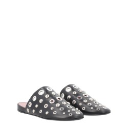 LEATHER SLIPPER WITH STUDS