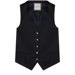 GILET IN LINO CON BOTTONI