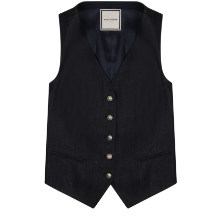 GILET IN LINO CON BOTTONI