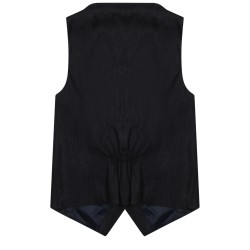 GILET IN LINO CON BOTTONI