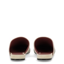 LEATHER SLIPPER WITH RHINESTONES