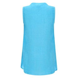 TOP SMANICATO A CAMICIA