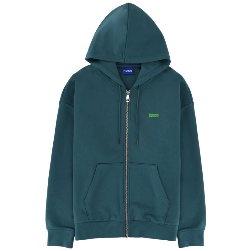 ZIPPERED SWEATSHIRT WITH LOGO